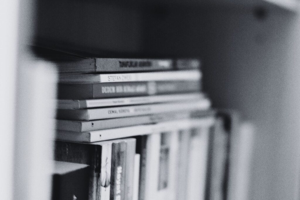 books about home education on a shelf